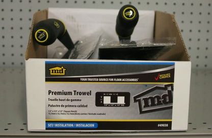 M-D Building Premium Square Notch Trowel, Tile Install Tool, 1/2in - size: 1/2 in x 1/2 in x 1/2 in
