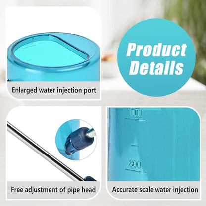 Hand Plastic Watering Can - with Long Spout - 1/4 Gallon - 34 Oz - Blue - color: Blue