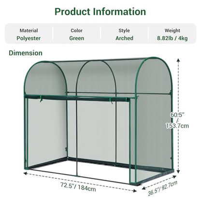 Ohuhu Crop Cages for Garden Plant: 6x3x5 Ft Tent Cage, Plant Netting Cover with Zipper, Garden Bed Cover, Plant Cover from Animal Wind-Resistant Garden Cage for Fruit Vegetable Flower - size: 6' x 3' x 5'
