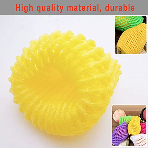 Markeny Fruit Protection Mesh Bags Transport Packing Vegetable Fruit Fragile Items Dedicated Fruit Mesh Bags for Large Supermarkets, Fruit Shops (50PCS Yellow-10x6cm) - size: 50PCS Yellow-10x6cm