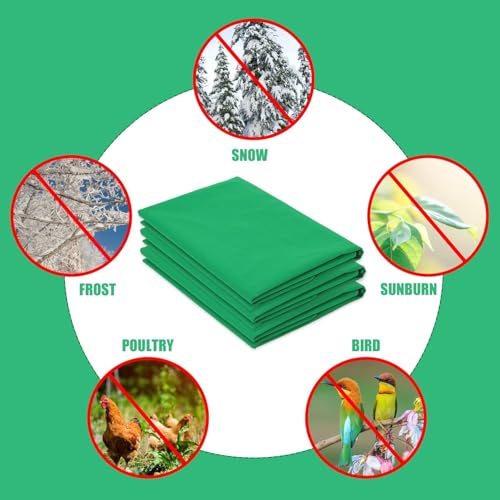 4 Pack Zippered Plant Covers for Freeze Protection, 47 x 70 in - size: 47"W x 70"H(4 PCS)