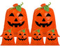 Maitys 18 Pcs Halloween Pumpkin Lawn Leaf Bags with Felt Leaves Reusable
