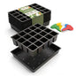 Square Nursery Pots 2 Layers with Drainage, 100 Cell Seeding Tray, 5 Packs
