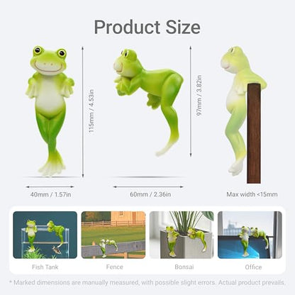 2PCS Frog Figurines Plant Pot Hugger Garden Statue Decor - style: Frog2
