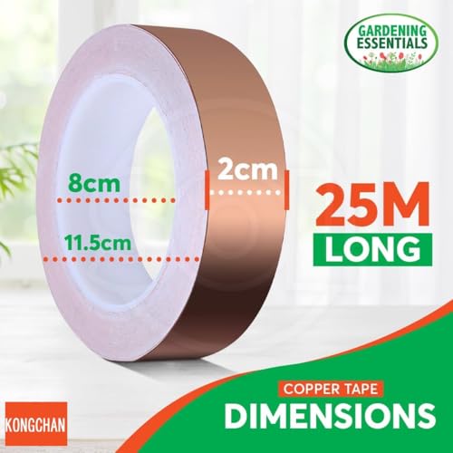 Copper Tape(4/5inchX82FT),Copper Foil Tape with Conductive Adhesive (Pack of 2) - size: 4/5inchX82FT (Pack of 2)