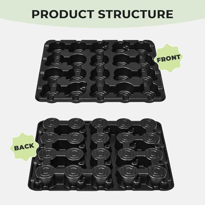 homenote 5 Pack Reusable 20 Cell Seed Starter Trays for 3 Inch Nursery Pots - size: 3 Inch, style: 5 Pack Seed Starter Tray