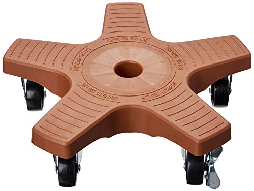 Bosmere 14" Plant Caddie - Heavy-Duty Rolling Plant Stand with Locking Wheels, 500 lb Capacity – Durable Plant Caddy for Indoor/Outdoor Use, Terra Cotta - color: Terra Cotta, size: 14"