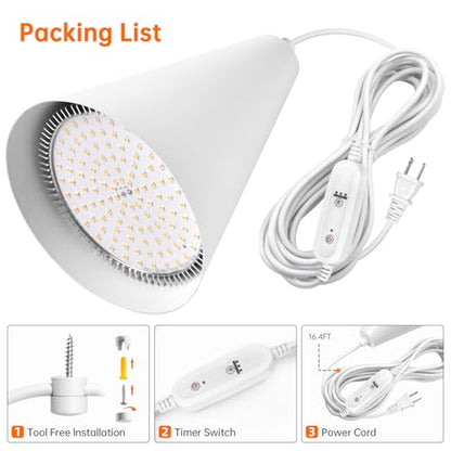 Bstrip Hanging Grow Light for Indoor Plants, 5000K - color: 5000K