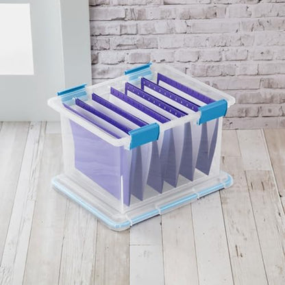 Sterilite Gasket Storage Box with Lids for Home & Office, 32 Quart, 4-Pack - size: 32 Quart, style: 4 Pack