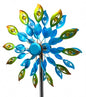 63" Metal Wind Spinner Outdoor, Double-Sided Garden Art Decor
