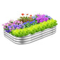 RAYKEEP 4x3x1ft Galvanized Raised Garden Beds, Pack of 01 - Silver - color: 1pcs, size: 4x3x1ft