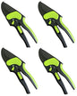 Garden Guru 2 in 1 Ratchet Pruning Shears Clippers – 4X Cutting Power – Ratcheting Garden Anvil Pruners Scissors - Ergonomic Grip - Makes Tough Cuts Easy - Great for Seniors & Arthritic Hands (4 Pack) - size: 4 Pack, style: 2 in 1 Ratchet (small hands)