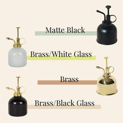 Modern Sprout Plant Mister - 8 oz Indoor Watering Can & Sprayer - Black - color: Black