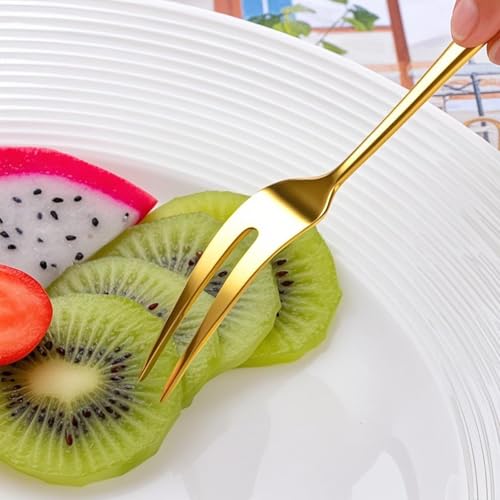 Gold Crab Stainless Steel Forks, 15 Pcs, 5 Inches - size: Gold