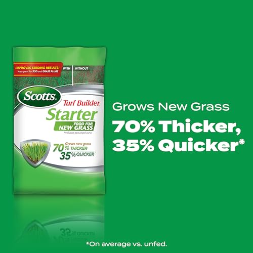 Scotts Turf Builder Starter Fertilizer for New Grass, 15 lbs. - size: 5,000 sq. ft., style: Standard