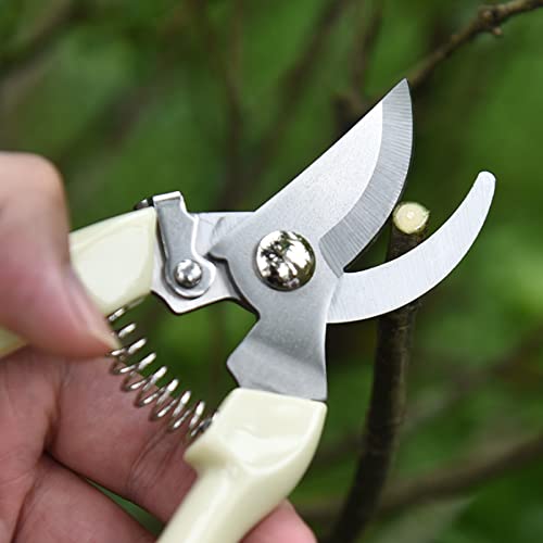 20 Pcs Garden Scissors for Plant, Tip Pruning Shears for Cutting Flowers, Trimming Plants, Bonsai and Fruits Picking (Bypass Blade Pruner) - style: 20 Pcs-White