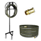 Garden Hose Holder with 50ft Kink Free Water Hose Kit