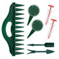7 Pcs Seed Planter Tools, 12-Hole Garden Dibber, Seed Spreader