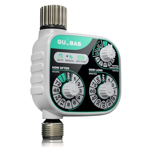 QUOBAS Mechanical Dial Hose Timer, Waterproof Sprinkler Timer