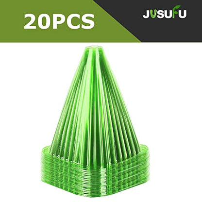 Garden Cloches for Plants, 20 Pack Plant Covers - color: green 20
