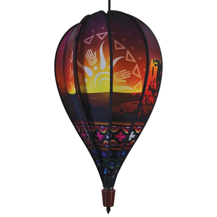 In the Breeze 0996 Hot Air Balloon Spinner, 10-Panel, Southwest Theme - color: Southwest