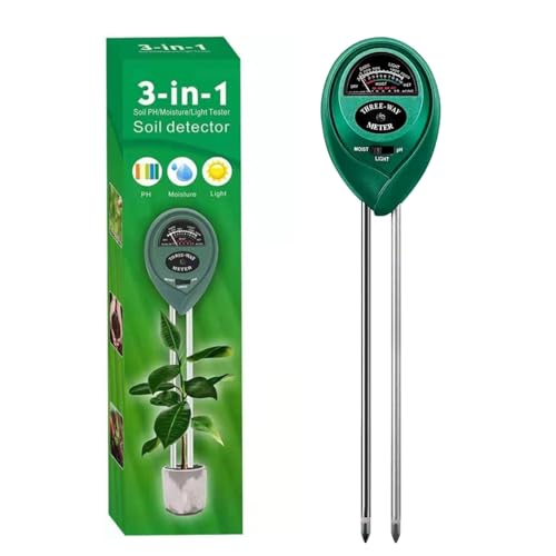 Soil Moisture Meter PH Tester: 3-in-1 Soil Test Kit Plant Water Meter - color: Green-1PC