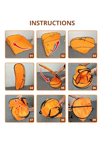 140 Gallon Pop up Leaf Collector, Foldable Lawn Leaf Dustpan Bag Tool - color: 1 Pcs