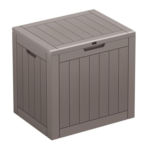 31 Gallon Outdoor Storage Box Waterproof Deck Box Patio Storage - color: Gray, style: 31Gallon-style2