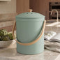 Beautiful Kitchen Compost Bin with Smell Proof Lid for Your Countertop - color: Sage