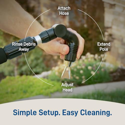 Orbit Telescoping Gutter Cleaning Wand, Silver - 58543