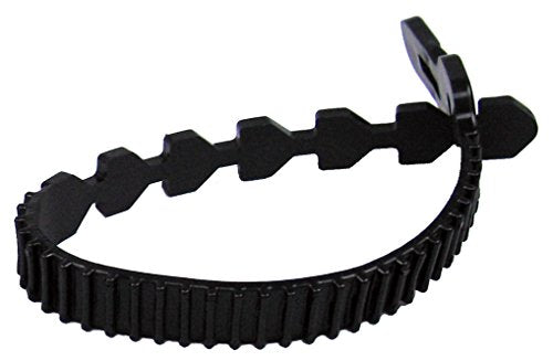 Merriway BH01206 Adjustable Garden Tree Ties 14.2" x 5/8" – Reusable Soft Rubber Plant & Tree Supports for Stakes, Pack of 5