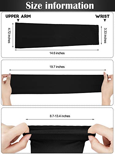 Bememo 12 Pairs UV Arm Sleeves Cooling Cover for Women Men - color: Solid Colors