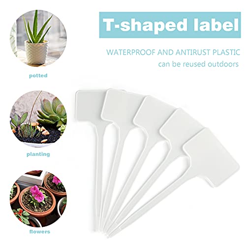 KINGLAKE GARDEN Large Plastic Plant Labels 6 Inch 50 Pack White Extra Large