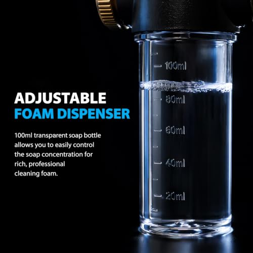 Metal Hose Nozzle with Soap Dispenser,High Pressure Foam Sprayer - size: Long Nozzle
