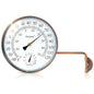 6-Inch Brass Outdoor Thermometer & Humidity Gauge, Swivel Mount
