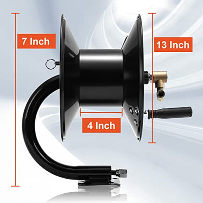 Tool Daily Pressure Washer Hose Reel 100FT x 3/8" / 150FT x 1/4" for Water - size: 100 FT