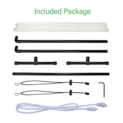 4 feet 40W LED Grow Light Stand Rack for Seedling,Growing Light for Indoor Plant,Natural White Light Full Spectrum LED Grow Light,Height Ajustable, Iron Pipe Frame, with Timer Outlet - style: Iron Pipe 4 Feet