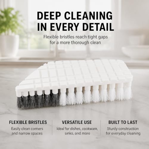 Kitchen Cleaning Set - Wall Mount Trash Can - Mini Squeegee - Grout Brush