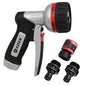 Eden PRO Metal 6-Pattern Hose Nozzle: Front Trigger, Cyclonic Turbo Spray - style: Front Trigger