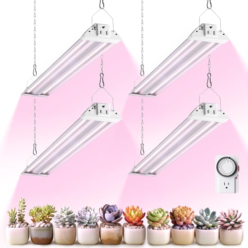 Barrina TX36 2FT LED Grow Light, 144W(4 x 36W, 800W Equivalent), Timer - color: Purple, size: 2FT-36W-4P