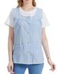 Nanxson Cobbler Aprons for Women with Pockets Smock Apron with Buttons - color: Blue Stripes, size: Medium