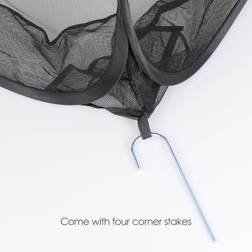 Mesh Plant Cover from Animals, Plant Netting Pest Guard Cover, Plant Tent Cage Pop-up with 4 Stakes for Vegetables, Fruits, Flowers, 28 x 28 x 32 Inches - size: 28 x 28 x 32 Inches