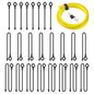 HOMEE 24Pcs Reusable Silicone Cable Twist Ties with Holes 6, 12, 18 inch - color: Black, size: 6"+12"+18" - 24 PCS