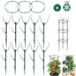 10Pack Stackable Plant Support, 2 in 1 Monstable Plant Stakes & Tomato Cage Kits for Indoor Outdoor Climibing Plants, Durable Alternative to Moss Pole Sticks Trellis for Houseplants Potted - size: 10 Pack