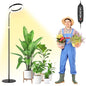 LBW 10.2" Halo Grow Light with Stand, 68" Tall Full Spectrum Growing Lamp - color: 10.2" Jumbo Black, size: 1-Head
