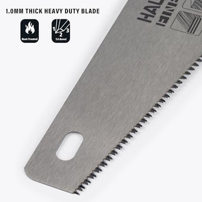 HAUTMEC 20" Hand Saw for Wood Cutting, Large Tree Saws for Logs, 8 TPI Aggressive Rough Crosscut & Rip Handsaw with Thick Blade for Trimming Woodworking Lumber - style: Plus 20"