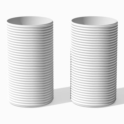 Veradek Mod Series Tall Planter - Tall Outdoor Planter with Shelf - color: White, size: 25 inch - 2 Pack