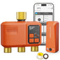 WiFi Sprinkler Timer 3 Zone, Smart Water Timer with Brass Inlet & Outlet - style: 3 Outlet- Brass