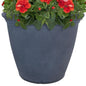 Sunnydaze Anjelica 20'' Large Plastic Planter Pot for Plants, Slate - color: Slate, size: 20 in