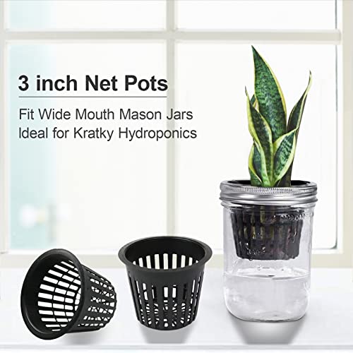 3 Inch Hydroponic Net Pots with Plant Labels 30-Pack - size: 3 inch 30 packs